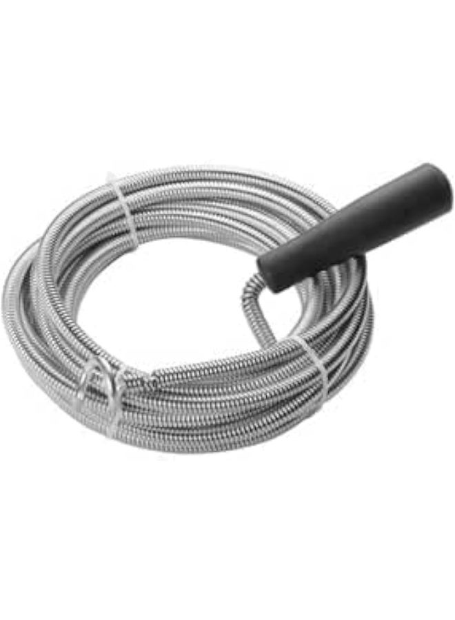 ECVV Flexible Spring Wire Sink & Drain Cleaner Hair Removal Tool Metal Snake Brush with Plastic Handle Drain Opener for Kitchen, Basins, Toilet, Bathroom, Bathtubs Sewers (SILVER) (3 METER) Silver - Image 2