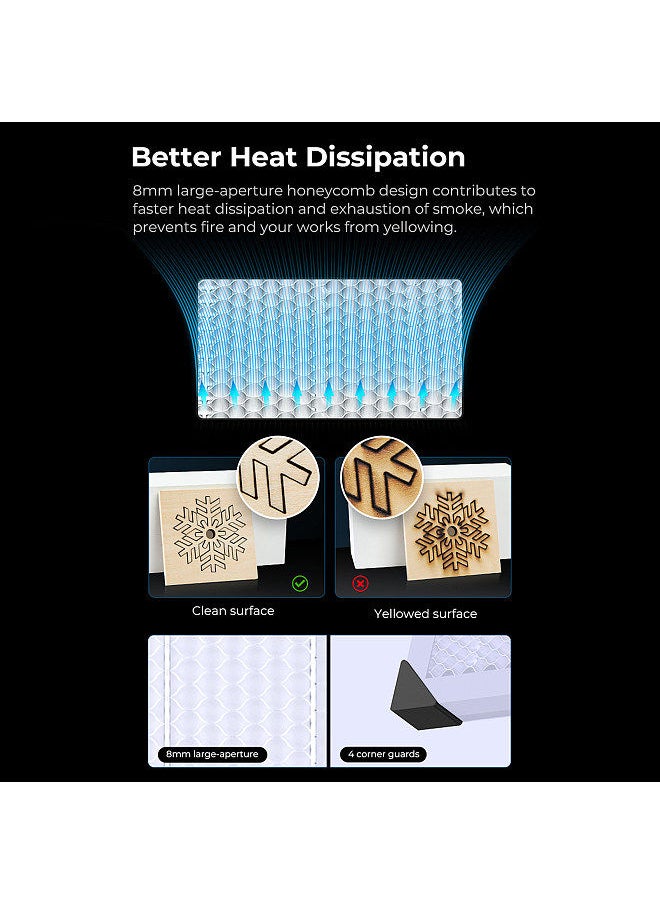 Laser Engraver  Honeycomb Working Table All-metal Structure Steel Panel Board Platform with Measurement for Falcon 2 and CO2/Diode/Fiber Laser Engraving Machine