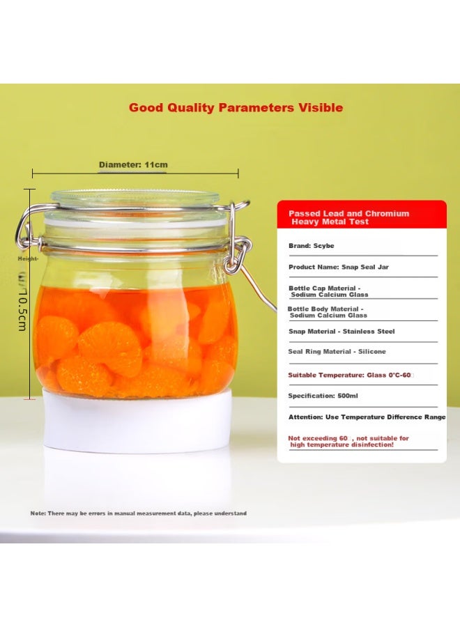 Scybe Glass Storage Jars For Infusing Liquor, Honey, Jam, Pickles, 2.1l + 0.8l + 0.5l - Image 2