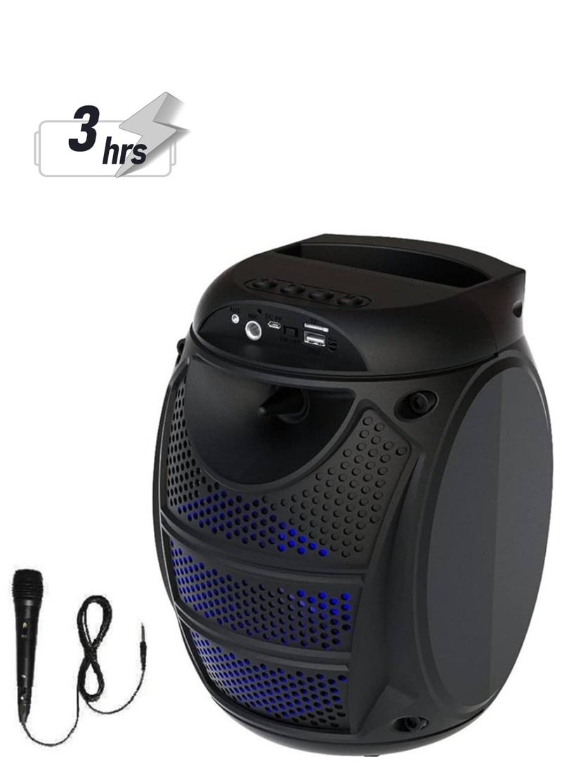 BT Speaker ZQS-6115 Bluetooth Speaker with Mic – Black - Image 1