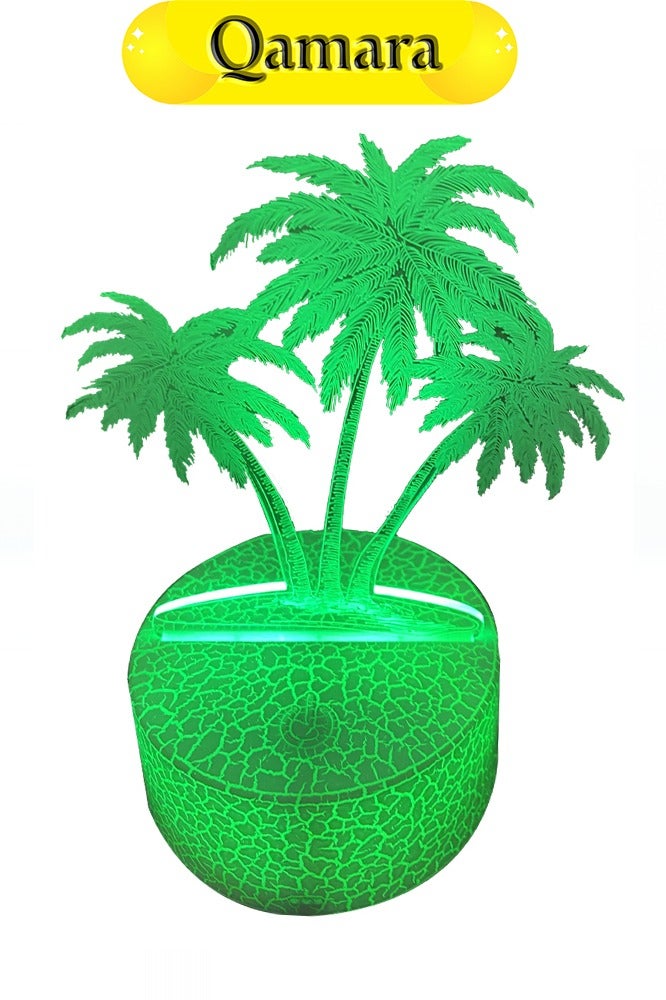 QAMARA LED night light, palm tree design, with a remote control, looks very beautiful at night. - Image 1