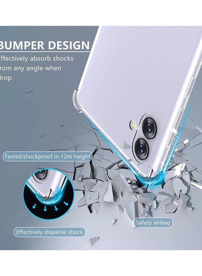 إيف تغطية وسادة المصد واضحة TPU واضحة مع زوايا معززة مضادة للخلع العلبة الشفافة للخلع للمجرة A04 / Galaxy M13 Clear - Image 2