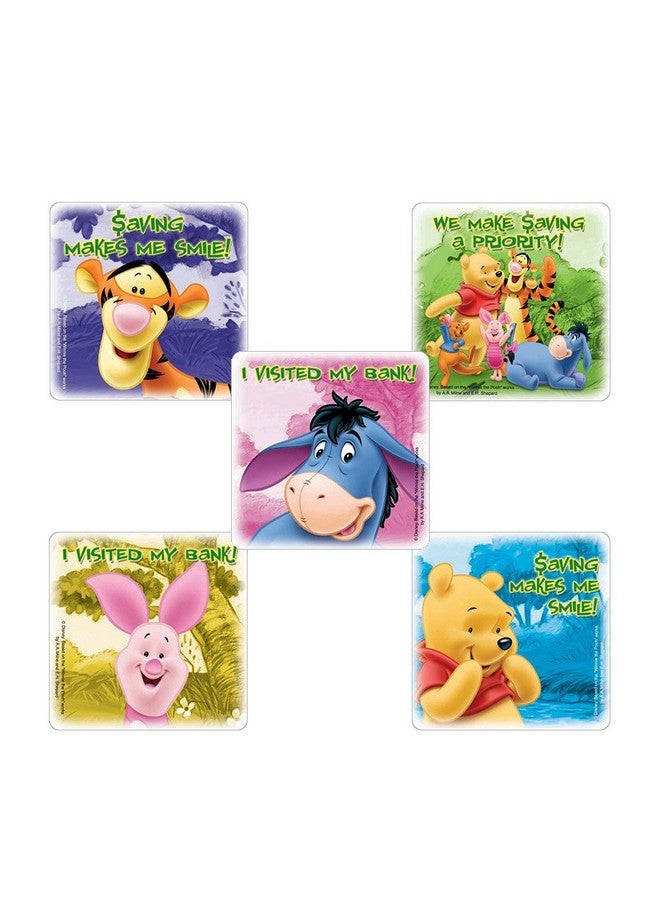 SmileMakers Disney Winnie The Pooh Bank Stickers - 100 Per Pack - Image 1