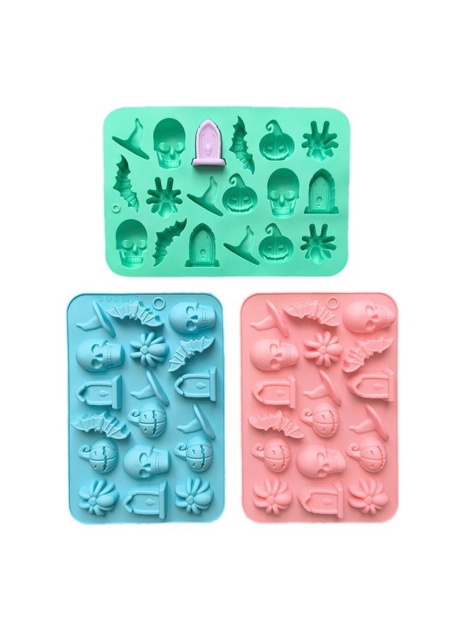 18 Even Halloween Pumpkin Hat 662 Chocolate Silicone Mold DIY Candy Cookie Cake Baking Mold-Color:3 Packs (color Can Be Noted) - Image 5