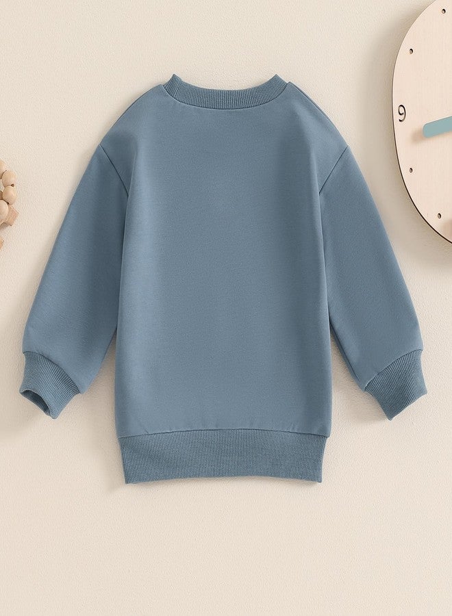 wybzd Little Brother Big Brother Matching Outfits Baby Crewneck Sweatshirt Romper Big Bro Lil Sis Siblings Clothes (Blue Bro, 18-24 Months) - Image 3