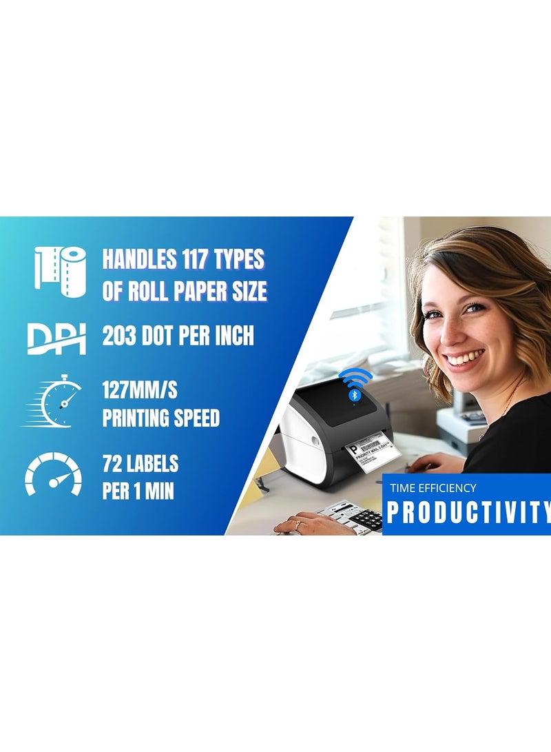 AROAQ Thermal Printer Commercial Tag Barcode Printer Label Printer Single Printer - Image 3