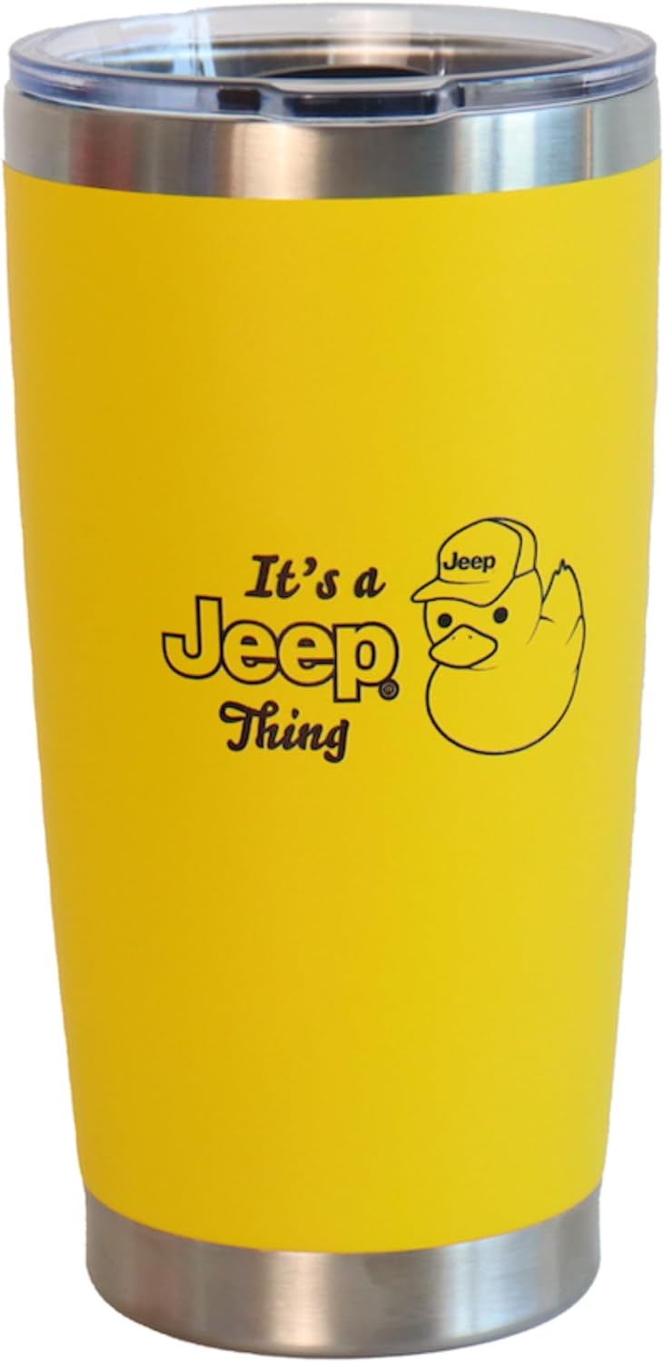 Jeep كوب قهوة سفر معزول من الفولاذ المقاوم للصدأ بشعار بطة جيب 20 أونصة - Image 1