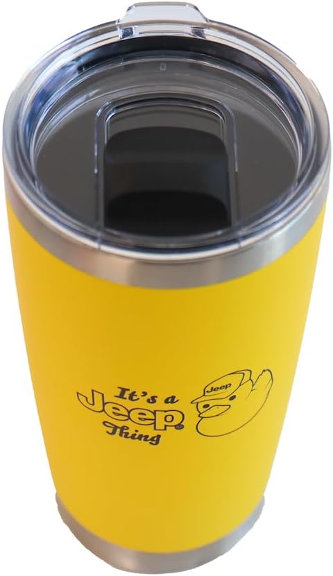 Jeep كوب قهوة سفر معزول من الفولاذ المقاوم للصدأ بشعار بطة جيب 20 أونصة - Image 2
