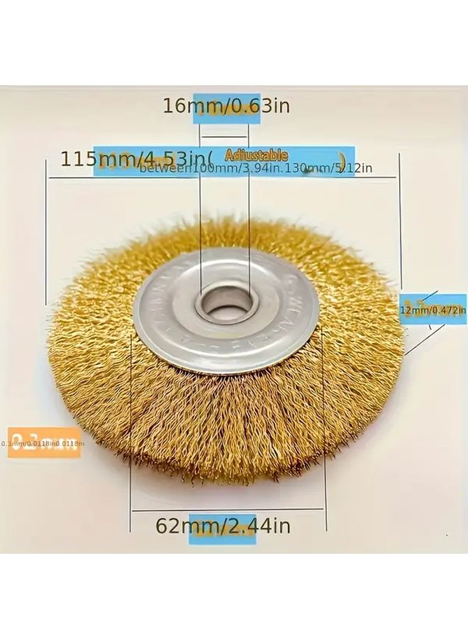 2pcs Brass Wire Brush for Derusting Descaling Roughening and Cleaning - Image 3