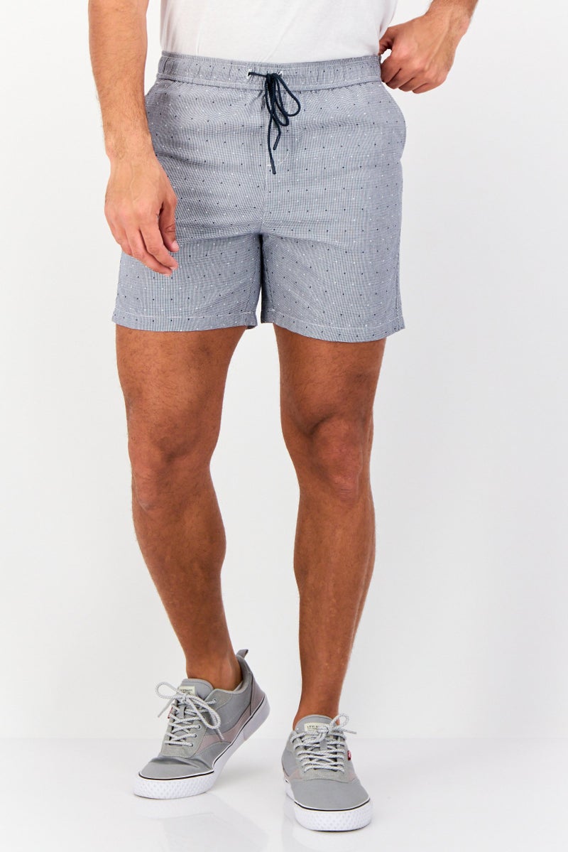 GIORDANO Men Allover Print Drawstring Basic Shorts, Multicolor - Image 1