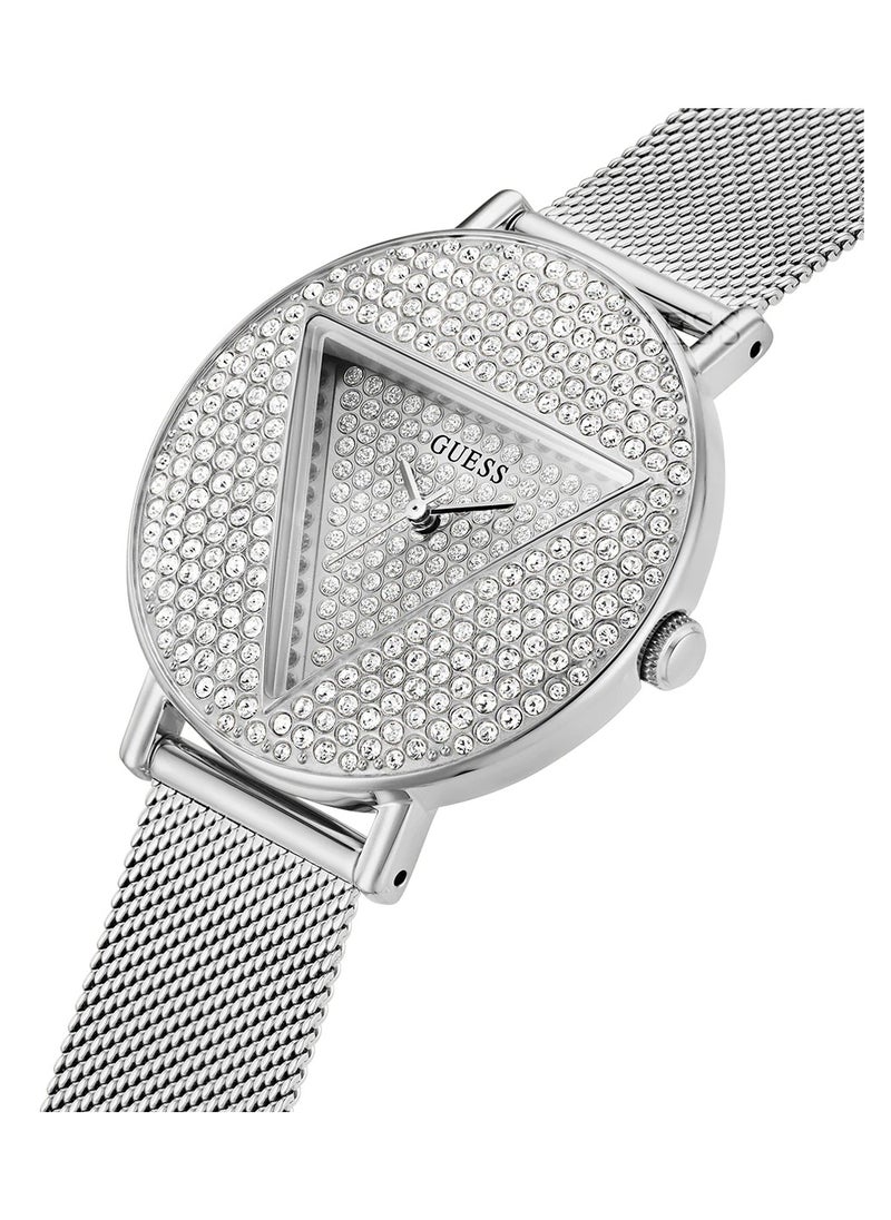 GUESS Women's Silver Analog Stainless Steel Strap Watch - GW0477L1  - Image 3