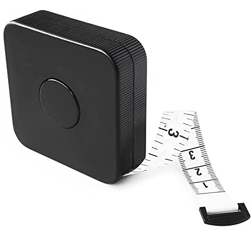 Perfect Measuring Tape - Extra Long (120 inch) Tailor's Flexible Measuring Tape. Retracting, Double Sided Tape - Inches to 120 and Metric to 3m (Model SR18) Black - Image 1