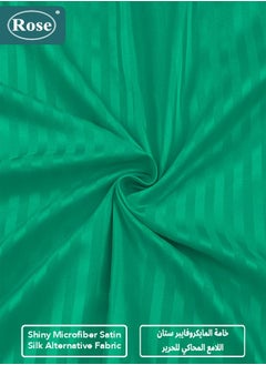 Rose ROSE Luxurious Striped Hotel Comforter, Premium Microfiber, Set of 6 pieces, Soft Lightweight, King size 260x240 cm, Teal  - Image 5