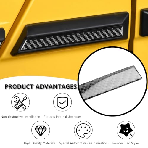 Fancemot Real Carbon Fiber Side Body Molding Trim Compatible with Mercedes Benz G-Class G55 G63 G65 G500 G550 W463 1990-2018 - Image 4