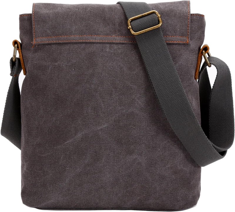 AIBAG Messenger Bag, Vintage Small Canvas Shoulder Bag Crossbody Purse - Image 3
