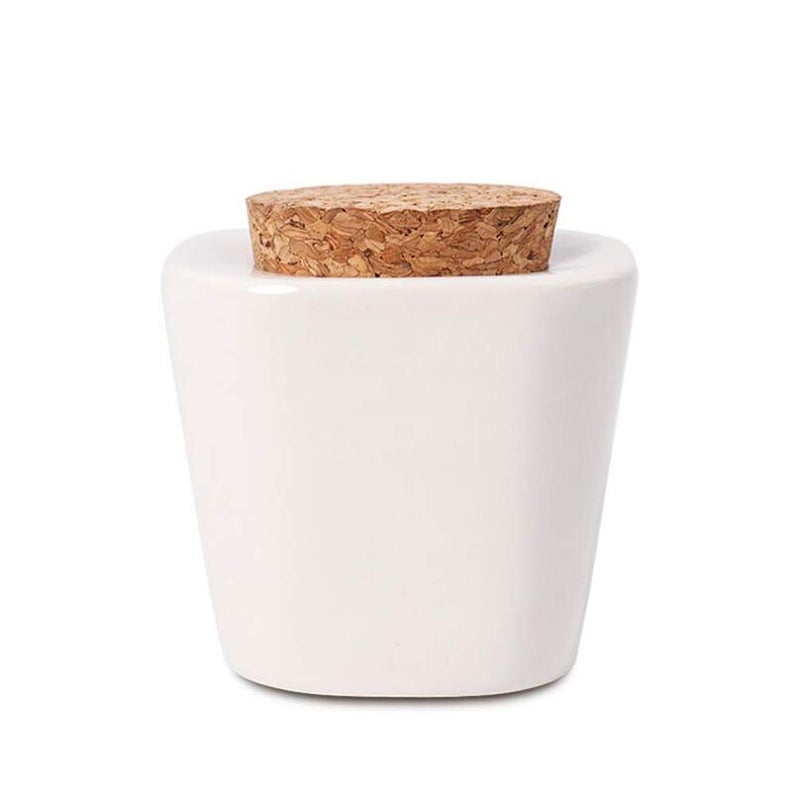 vipolish 1 Pcs Porcelain Dappen Dish with Soft Wooden Cap Nail Art Acrylic Liquid Powder Dappen Dish Nail Art Tools Porcelain Cup Porcelain Dappen Cup Cube Container Bottle Holder Nail Beauty Accessory (White) - Image 1