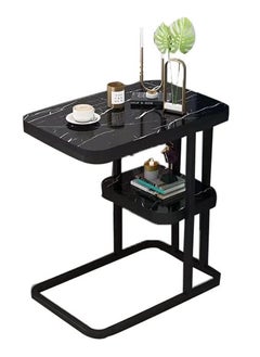 Table with Storage Shelves Center Table Coffee Table Living Table Double Storage Coffee Table with Drawers Sturdy and Durable Perfect for Multiple Occasions