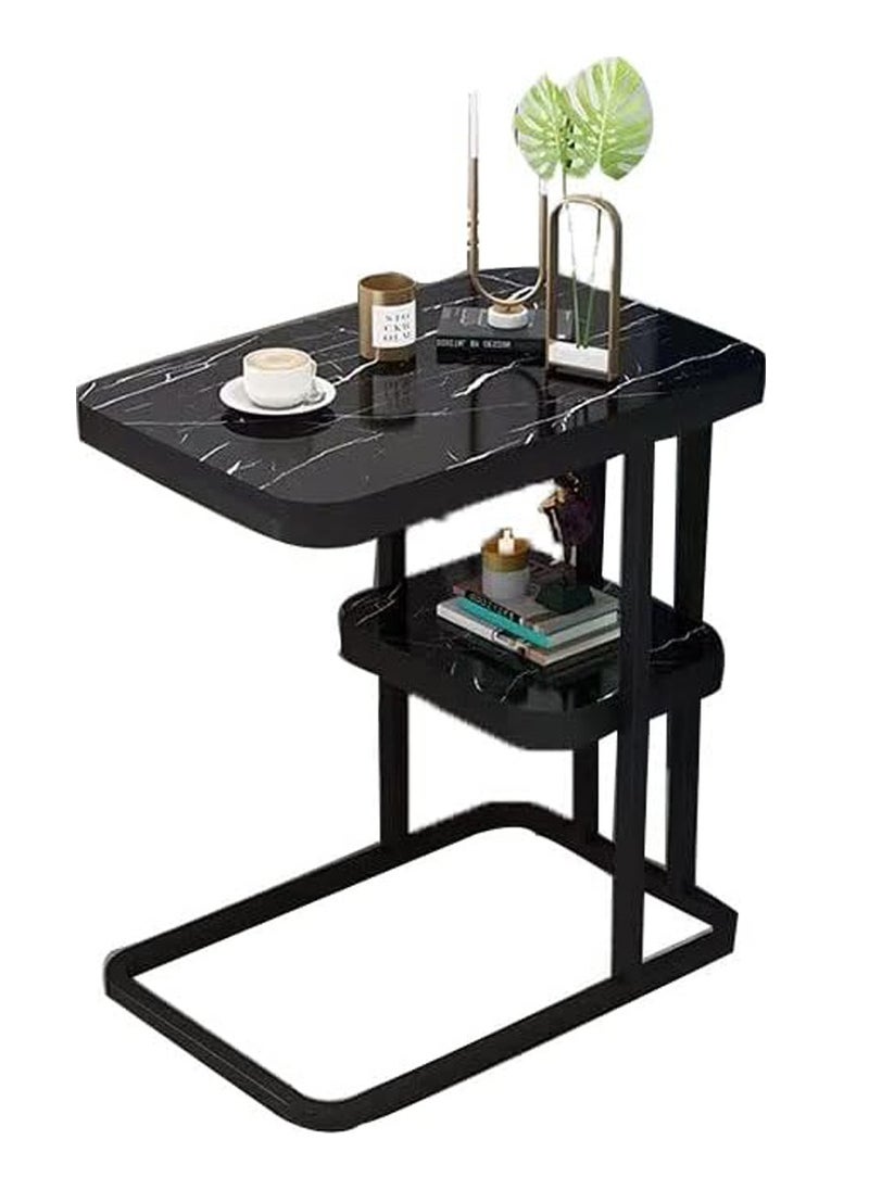 DubaiGallery Table with Storage Shelves Center Table Coffee Table Living Table Double Storage Coffee Table with Drawers Sturdy and Durable Perfect for Multiple Occasions  - Image 1