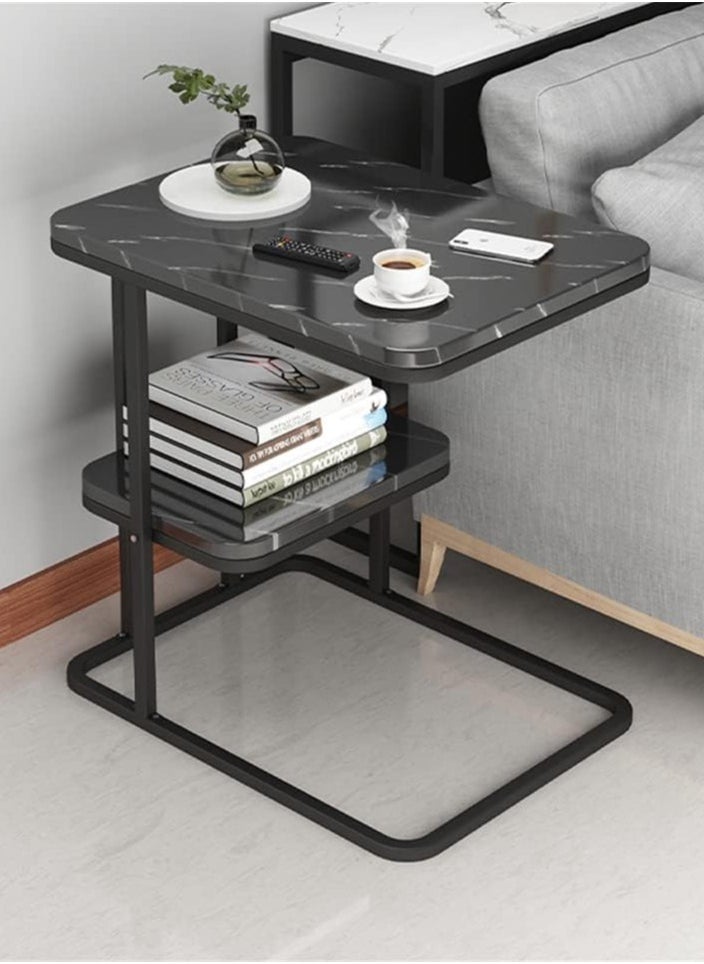 DubaiGallery Table with Storage Shelves Center Table Coffee Table Living Table Double Storage Coffee Table with Drawers Sturdy and Durable Perfect for Multiple Occasions  - Image 2