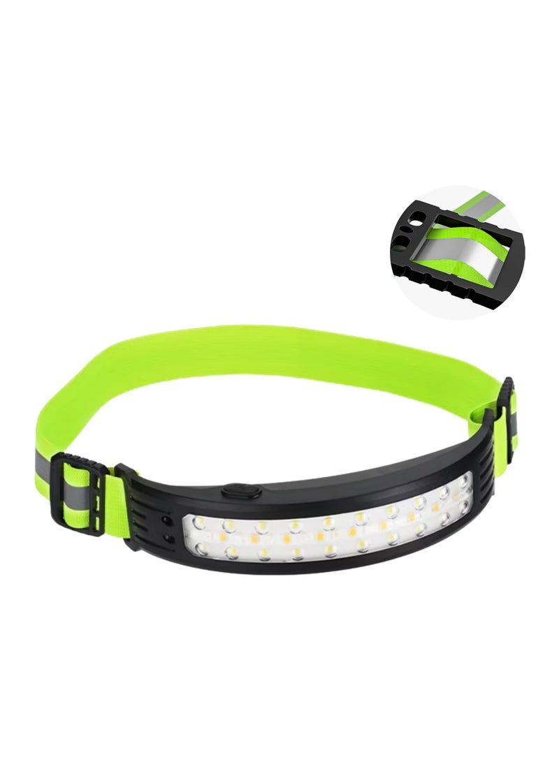 Generic Rechargeable LED Headlamp Flashlight, Headlight Camping Fishing Light Motion Sensor Headlamp, Ipx4 Waterproof, Bright White Led & Red Light C Type Rechargeable Perfect For Running, Camping, Hiking  - Image 1