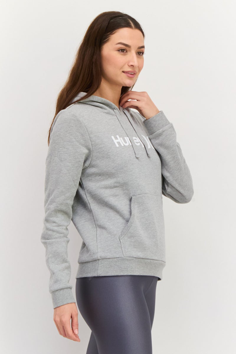 Hurley Women Sportswear Fit Long Sleeve Training Sweatshirts, Heather Grey - Image 4