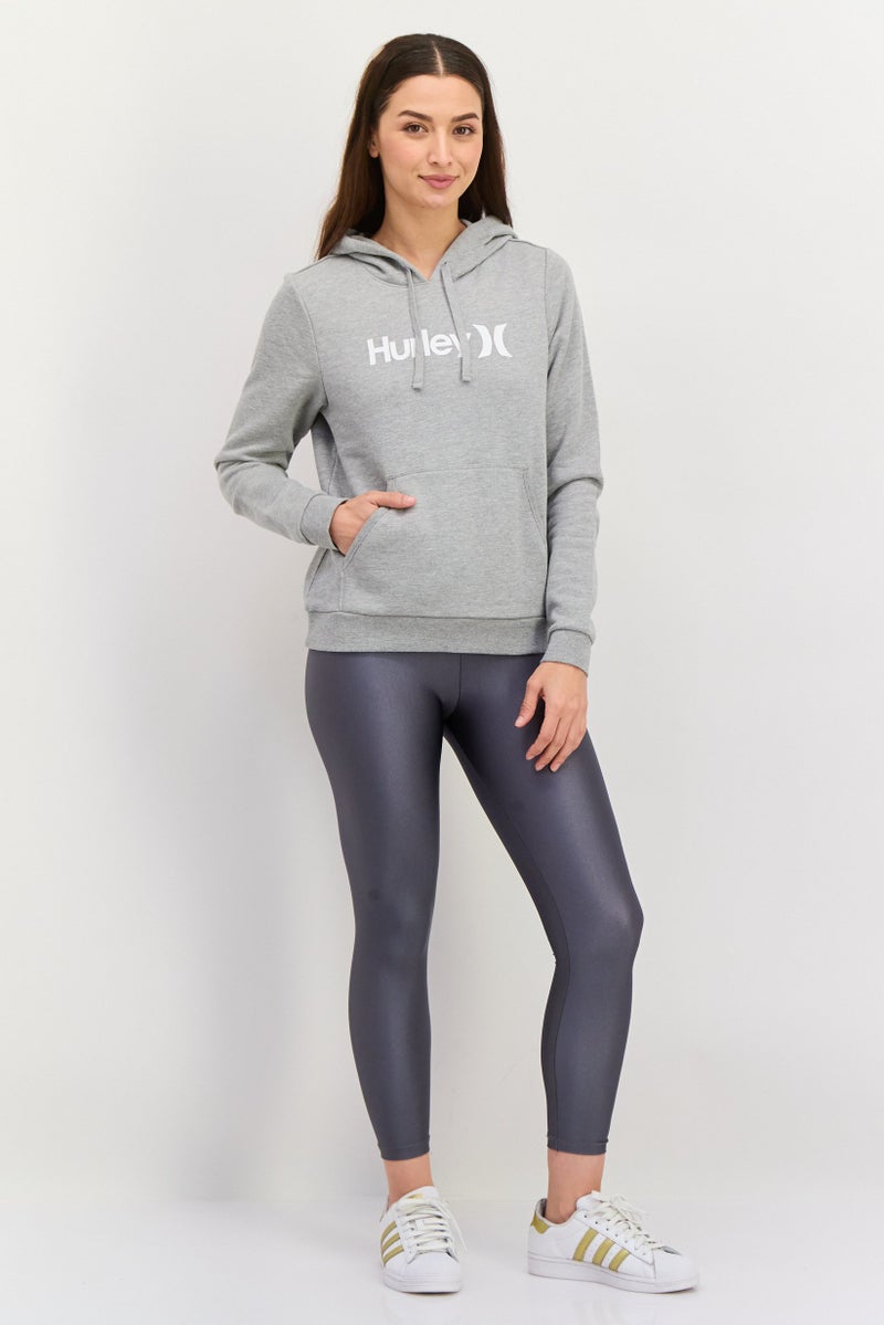 Hurley Women Sportswear Fit Long Sleeve Training Sweatshirts, Heather Grey - Image 3