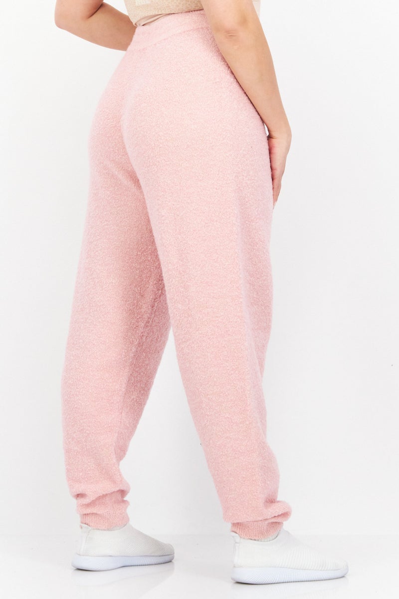 GUESS Women Regular Fit Brand Logo Pull-On Sweatpants, Pink - Image 3
