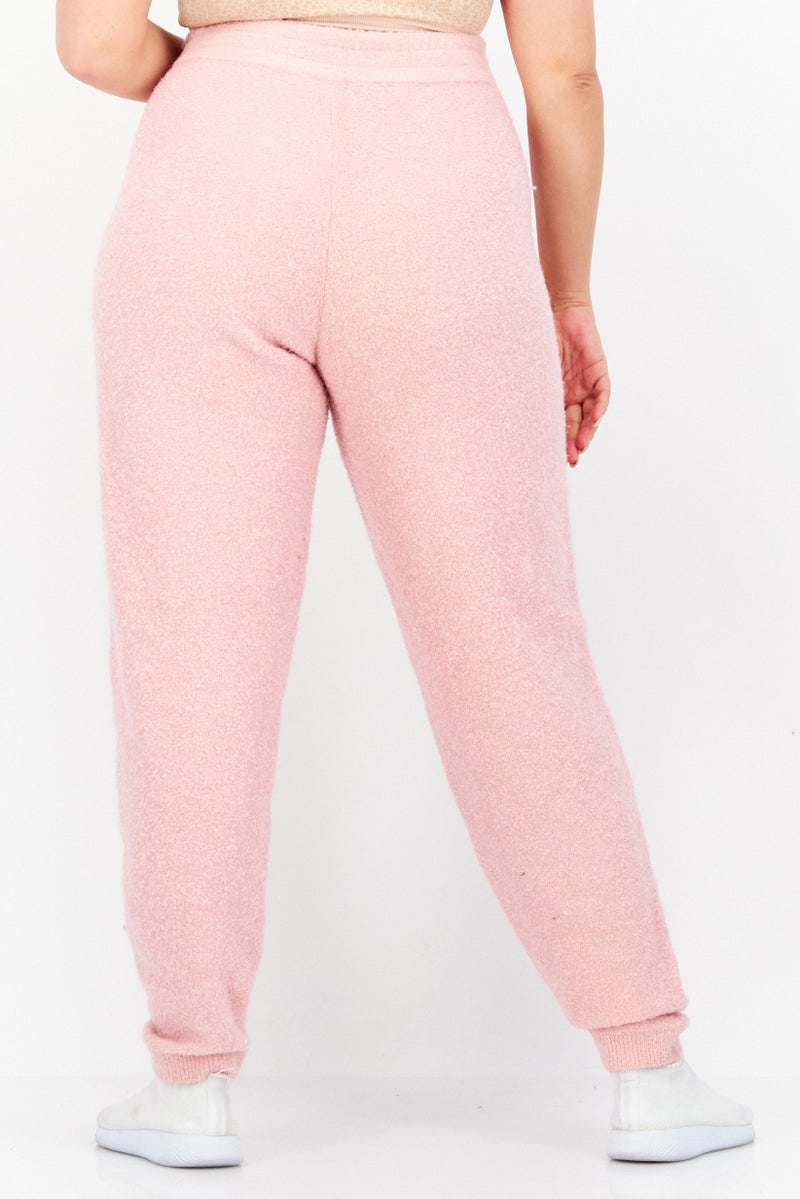 GUESS Women Regular Fit Brand Logo Pull-On Sweatpants, Pink - Image 4