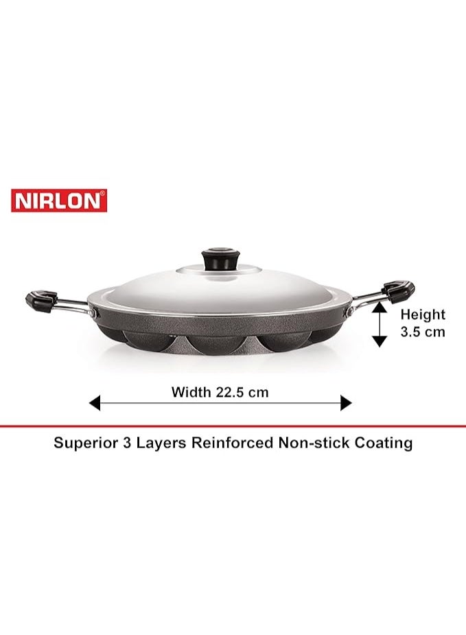 Nirlon Non-Stick Aluminium Cookware Combo Set (Flat Tawa, Fry Pan, Appam Patram, Uttapam Tawa) - Image 4