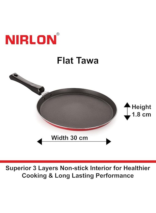 Nirlon Non-Stick Aluminium Cookware Combo Set (Flat Tawa, Fry Pan, Appam Patram, Uttapam Tawa) - Image 3