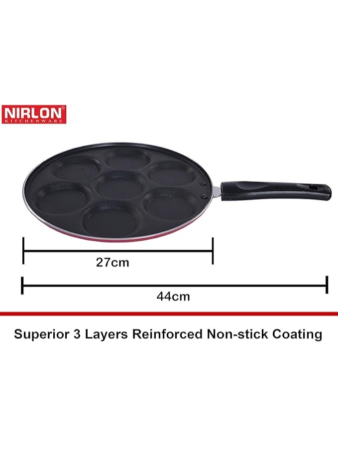 Nirlon Non-Stick Aluminium Cookware Combo Set (Flat Tawa, Fry Pan, Appam Patram, Uttapam Tawa) - Image 2
