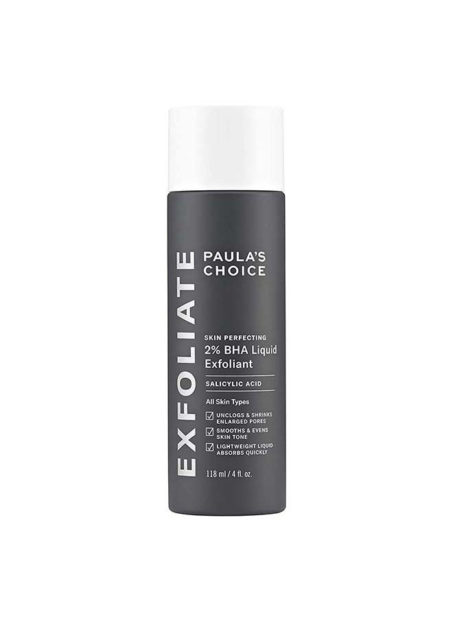 PAULA'S CHOICE - Skin Perfecting 2% BHA Liquid Salicylic Acid Exfoliant, Facial Exfoliant for Blackheads, Enlarged Pores, Wrinkles and Fine Lines, 118ml - Image 1