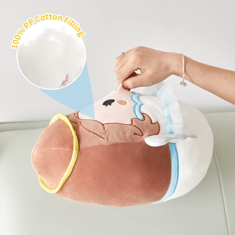 BSTAOFY Cute Angel Soft Plush Pillow with Wings  Halo Collection Squishy Angel Stuffed Animal Valentines Cushion Christmas Holiday Birthday Gifts for Kids 12 - Image 3