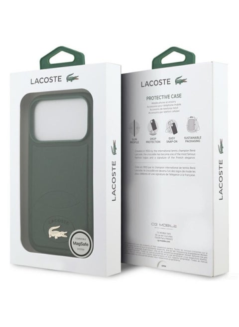 جراب لاكوست بليس ماج سيف لجهاز آيفون 17 برو ماكس باللون الأخضر