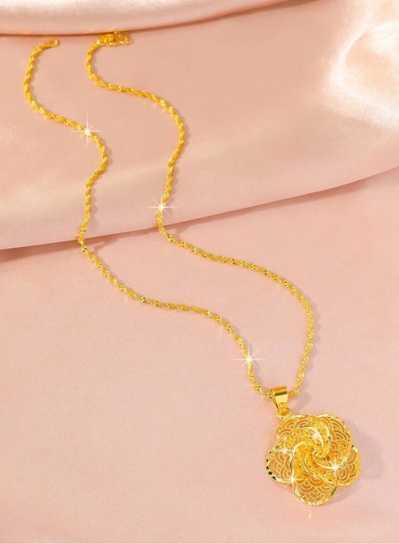 21k Gold Plated Necklace For Women