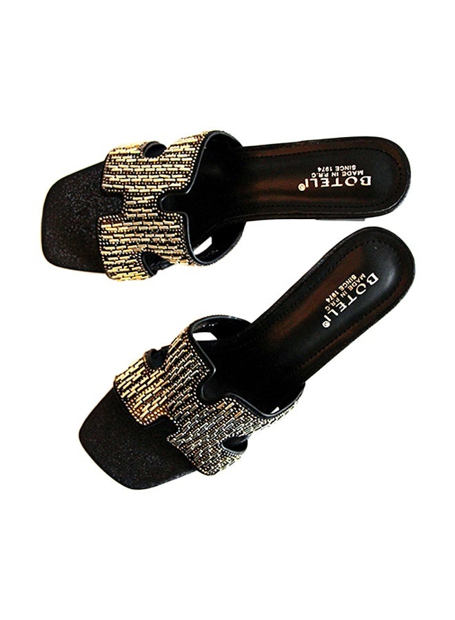 BOTELI The Women's 36-42 Sizes Sandal Category Features A Square Toe Design With Rhinestones On The Upper And A High Heel. - Image 5