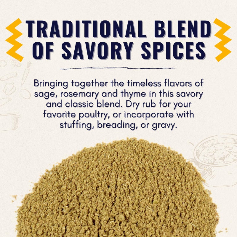 Shawhan Farms Classic Poultry Seasoning - Naturally Gluten-Free - Non-GMO - Perfect Blend for Chicken, Turkey, Stuffing, Dressing - 2.25 Ounce Bottle - Image 3