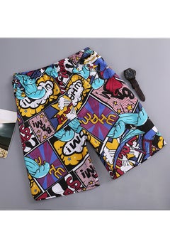 ESCATCH Plus Size Beach Shorts Quick Drying Printed Men Sport Shorts Loose Shorts  - Image 1