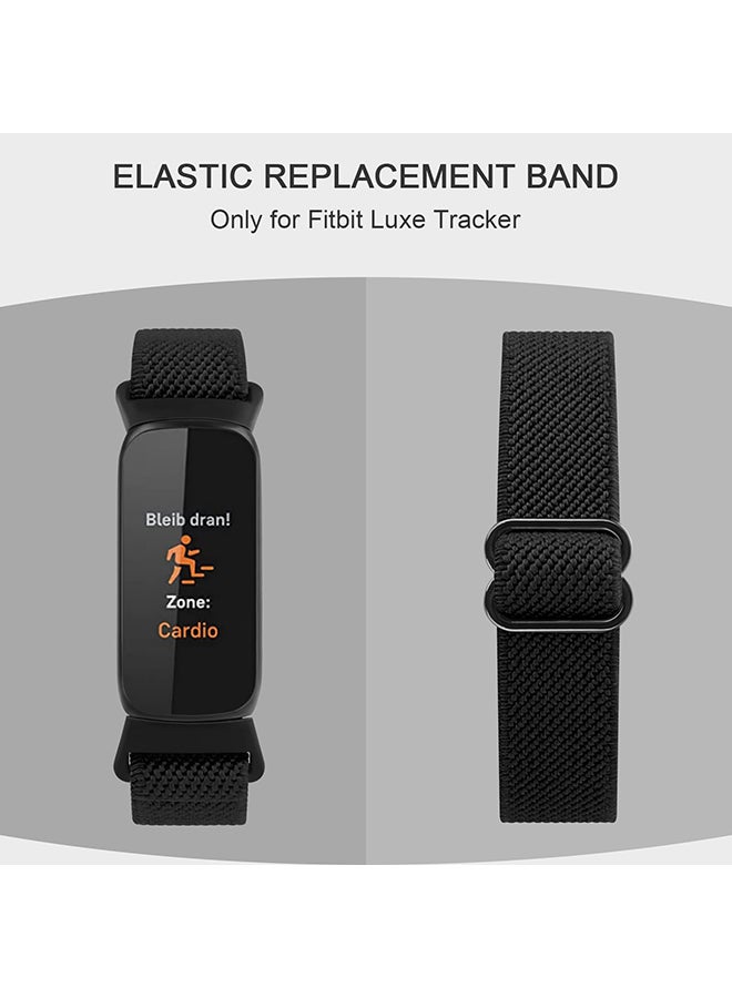 O Ozone Nylon Band For Fitbit Luxe Bands for Women Men, Soft Elastic Nylon Wristband Replacement Sport Strap for Fitbit Luxe Fitness Tracker - Grey - Image 2