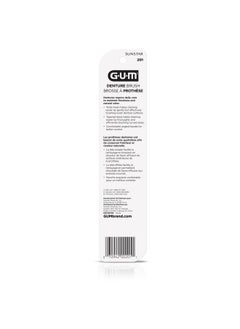 جم فرشاة أسنان GUM - فرشاة أسنان ذات رأسين بشعيرات صلبة لطقم الأسنان والمثبتات الأكريليكية - منظف أسنان مُوصى به من قِبل أطباء الأسنان (عبوة من قطعة واحدة)  - Image 3