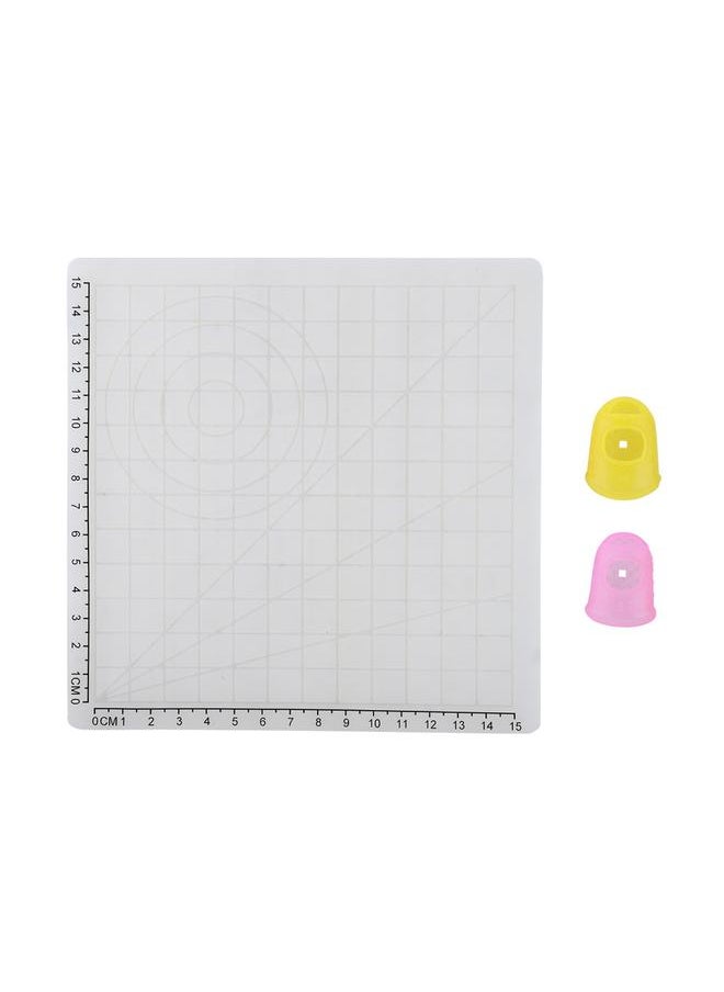 Thoraya 3D Printing Pen Silicone Design Mat MultiShaped Basic Template with Heat Proof Finger Cap(A)  - Image 1