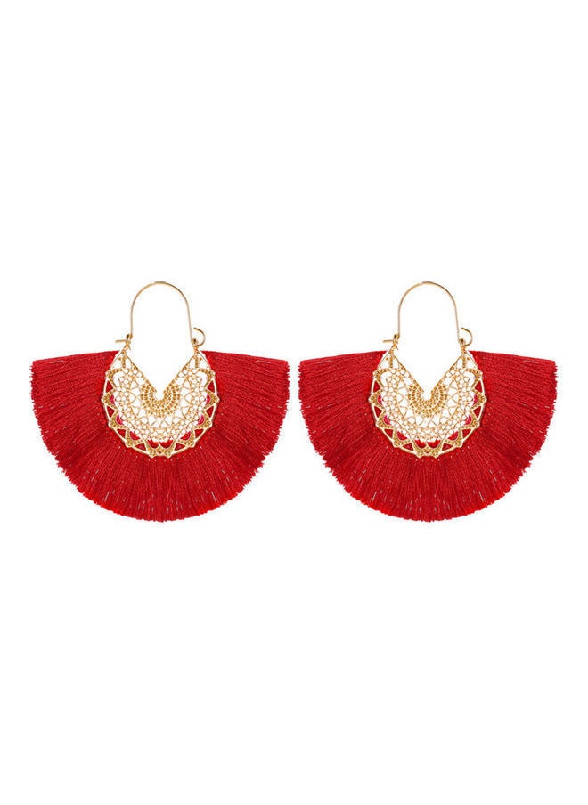 NIBEMINENT - Fan Shaped Hoop Earrings - Image 1