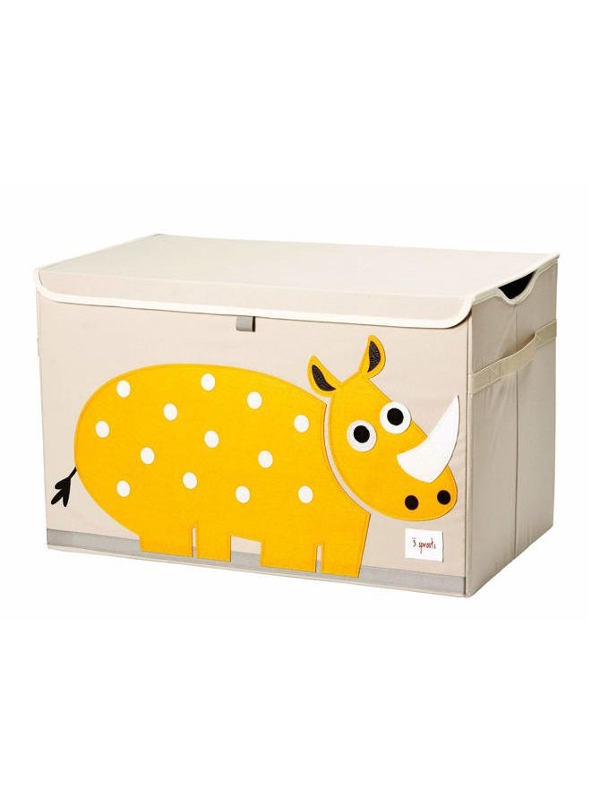 3 sprouts Large Toy Chest for Kids with Lid and Handles - Collapsible Toy Storage Bin/Trunk/Box/Basket Organizer for Boys & Girls Playroom, Nursery, Rhino - Image 1