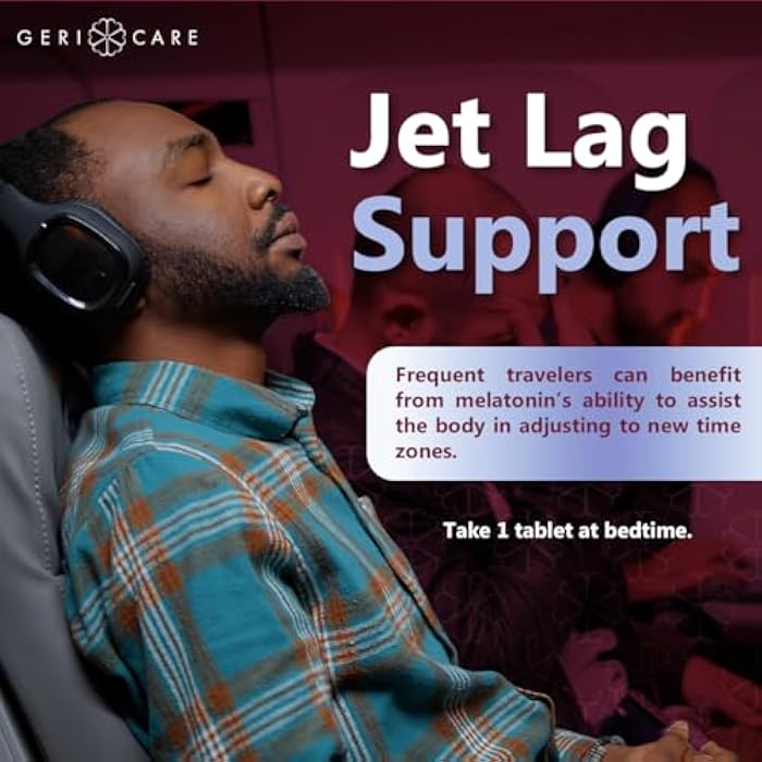 GeriCare Melatonin 1mg Sleep Support Supplement, Gentle Nighttime Sleep Aid, Non-Habit Forming, Helps Promote Relaxation & Restful Sleep, Jet Lag Recovery, and Better Nighttime Rest, 180 Tablets - Image 5