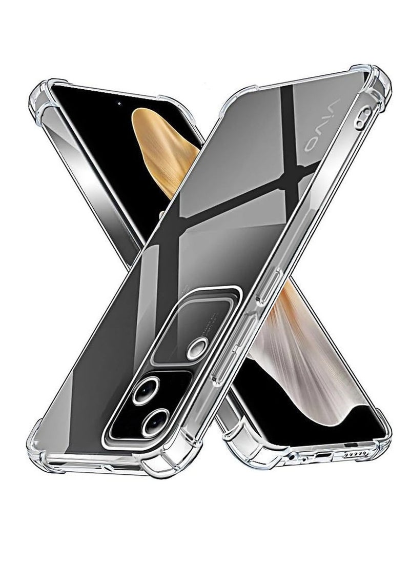 Techie Vivo V30 5G TPU Bumper corner ultra slim clear case Shockproof anti fingerprint transparent protective back cover  - Image 1
