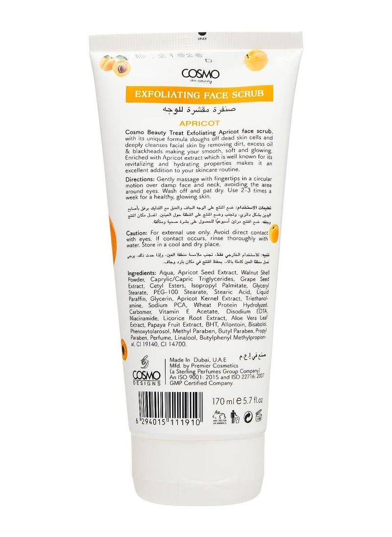 COSMO Beauty Treat Exfoliating Face Scrub Apricot 170 Ml  - Image 2