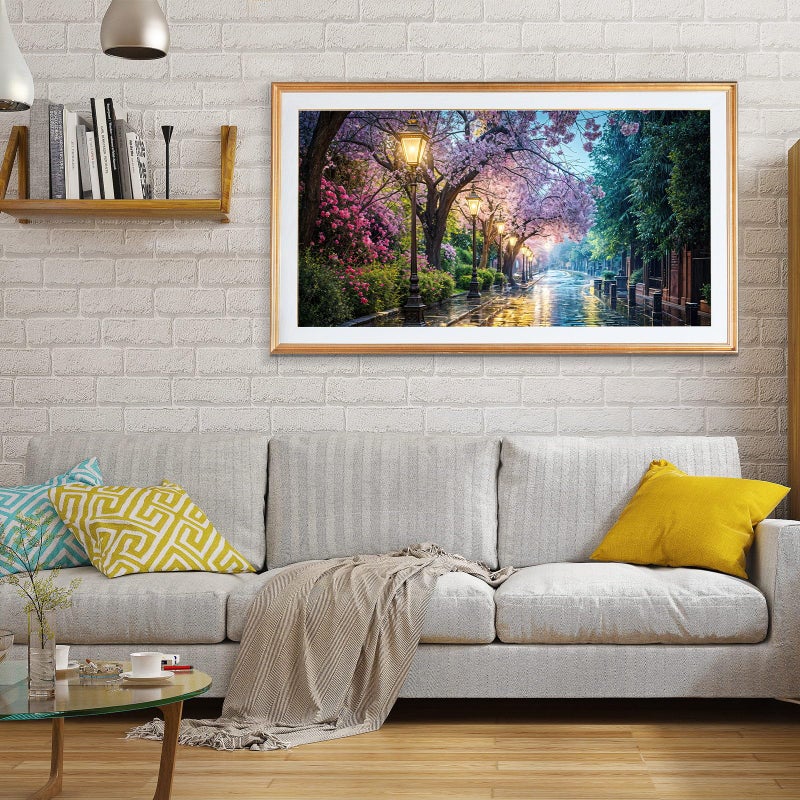 JOOZ Large Diamond Painting Kits for Adults DIY 5D City Street Scene Diamond Art Kits for Adults Full Drill Diamond Painting Flowers Gem Painting Kits for Gift Home Wall Decor 27.5x15.7 Inch - Image 5