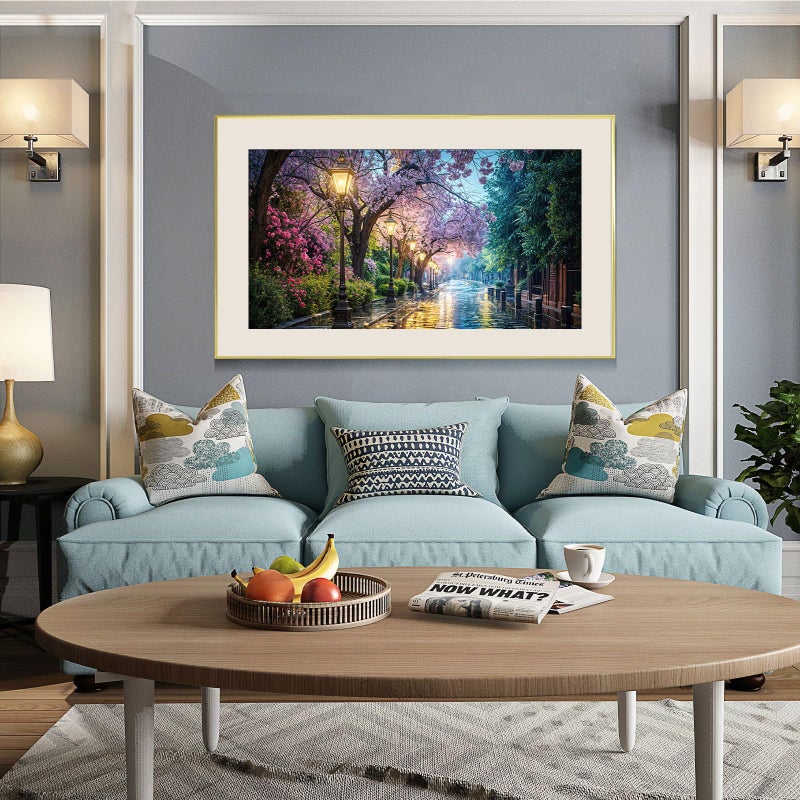 JOOZ Large Diamond Painting Kits for Adults DIY 5D City Street Scene Diamond Art Kits for Adults Full Drill Diamond Painting Flowers Gem Painting Kits for Gift Home Wall Decor 27.5x15.7 Inch - Image 4