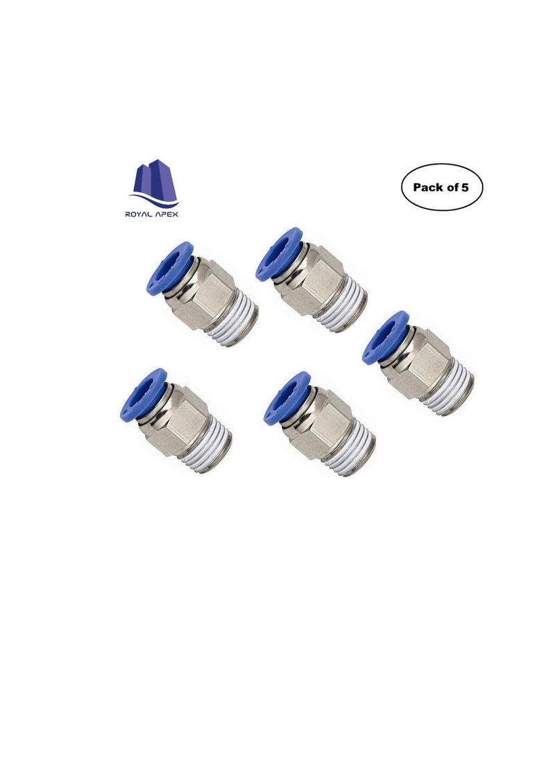 PU Pipe & Fittings Polyurethane | Pneumatic Pipe Push in to Connect Fittings (Male Socket - Pack of 5, 10mmx3/8") - Image 2