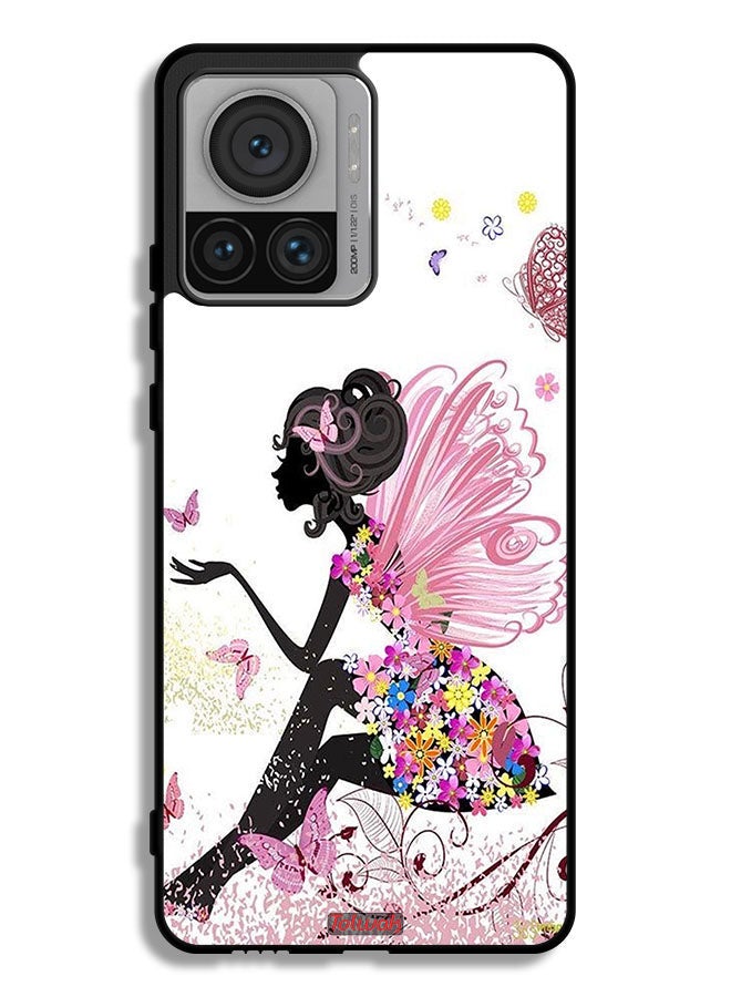Tolwak Motorola Edge 30 Ultra Protective Case Cover Butterfly Girl Artwork - Image 1